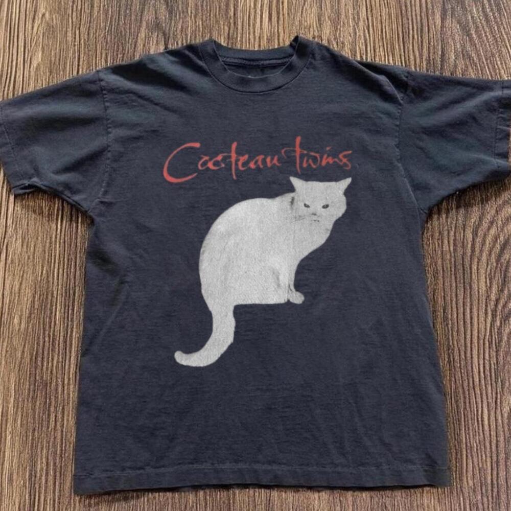 Cocteau Twins White Cat Gildan Black Dream Pop Shoegaze Graphic T-Shirt